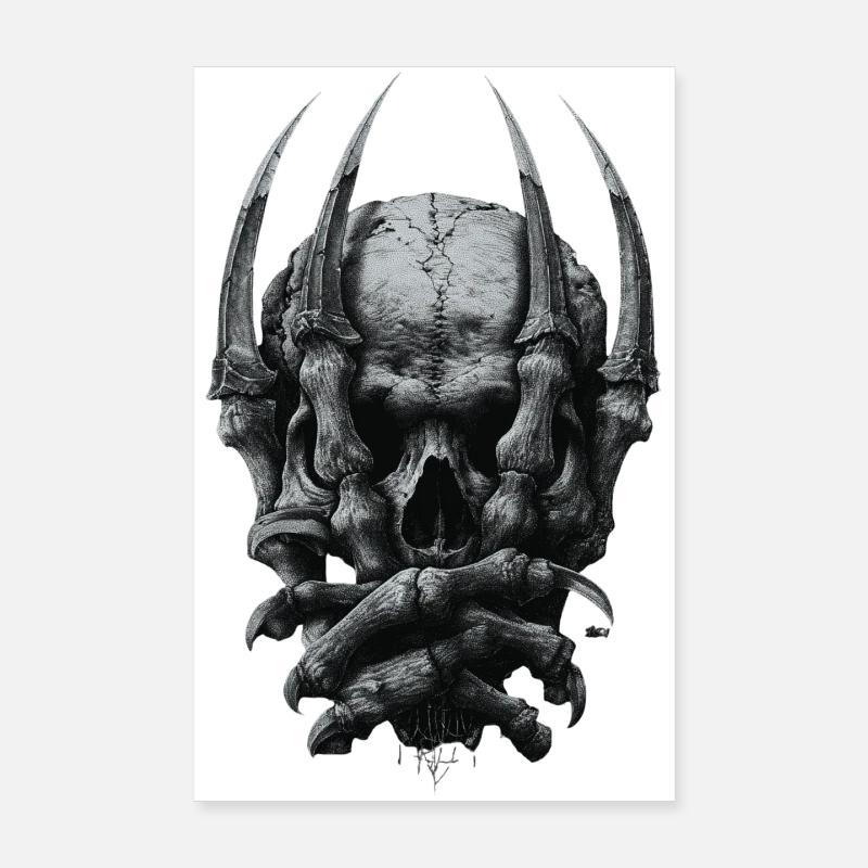 Dark Gothic Schädel  Poster 20x30 cm