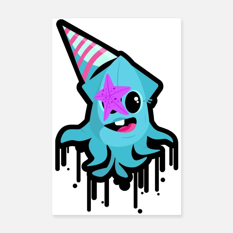 Wild octopus Poster 8" x 12" (20x30 cm)