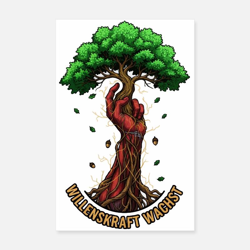 Willenskraft Wachst Poster 20x30 cm