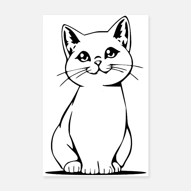 Cadeau de Noël Chat chaton Chat Poster 20 x 30 cm