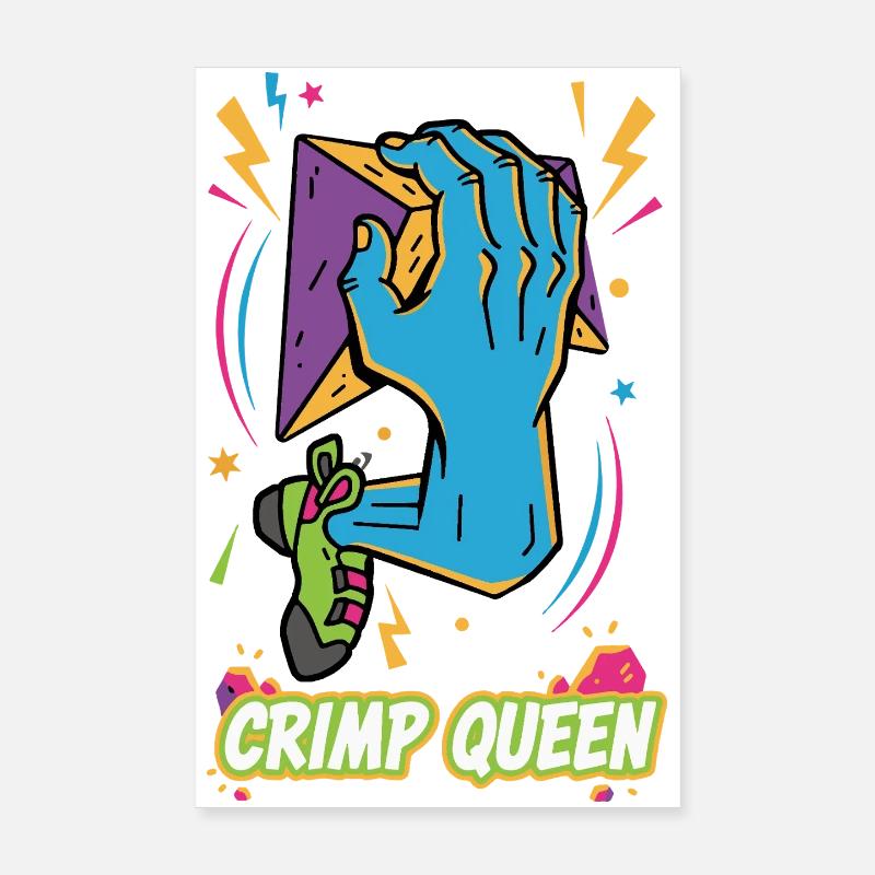 Crimp Queen Kletter-Boulder-Spaß Poster 20x30 cm