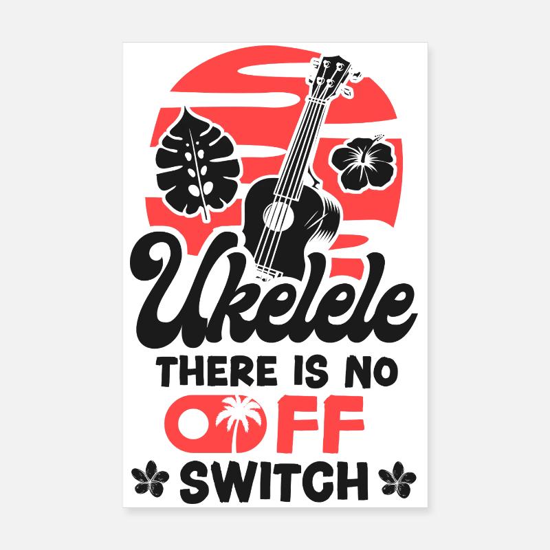 Ukulélé hawaïen Ukulélé Ukulélé là-bas Poster 20 x 30 cm