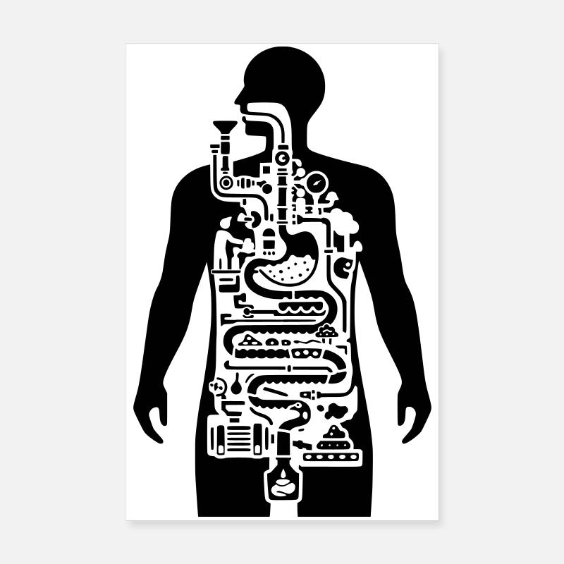 Digestion Nutrition mécanique Poster 20 x 30 cm