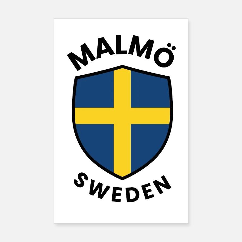 Conception du drapeau suédois Poster 20 x 30 cm