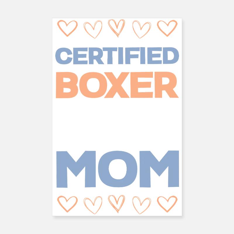 Maman Boxer certifiée Poster 20 x 30 cm
