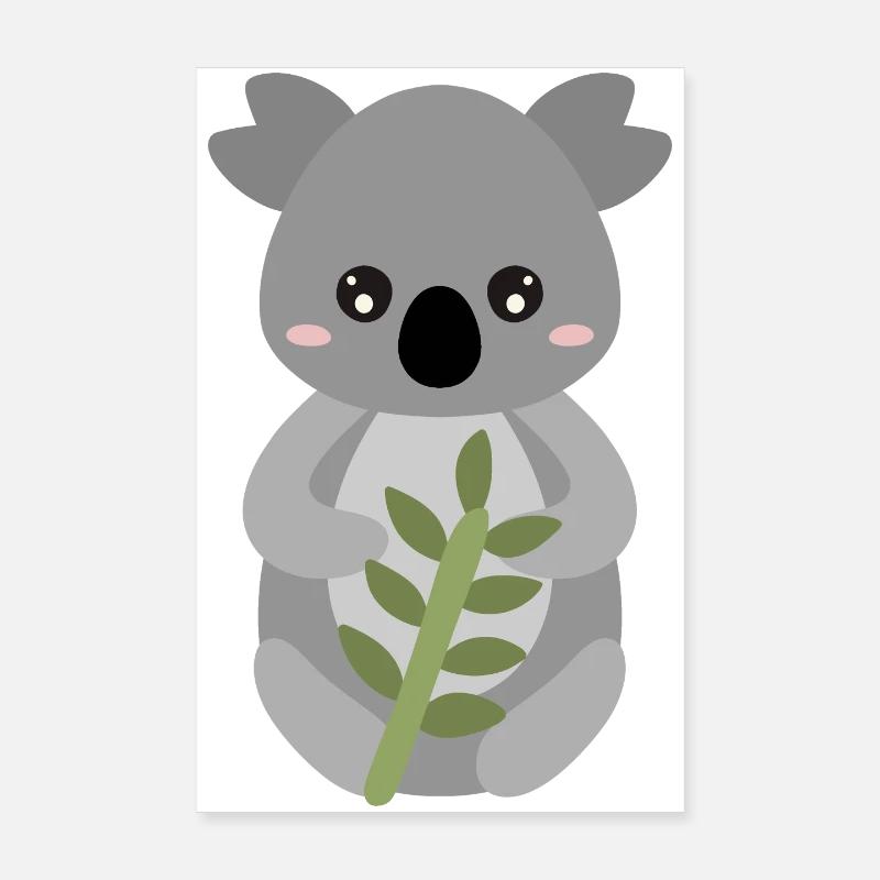 Koala à l’étreinte de feuille Poster 20 x 30 cm