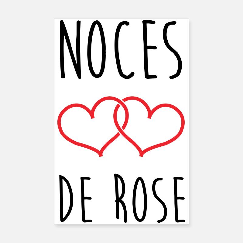 Noces de Rose 17 ans de mariage Poster 20 x 30 cm