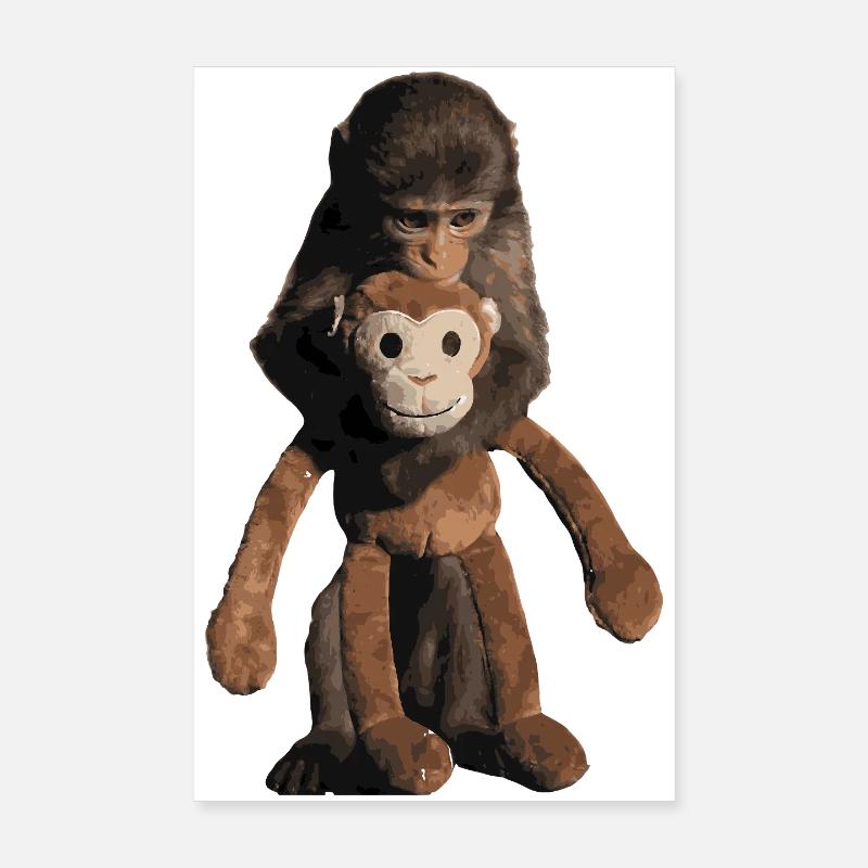 Sweat à capuche autocollant Sweat Baby Monkey Monkey Punch the Monkey Poster 20 x 30 cm