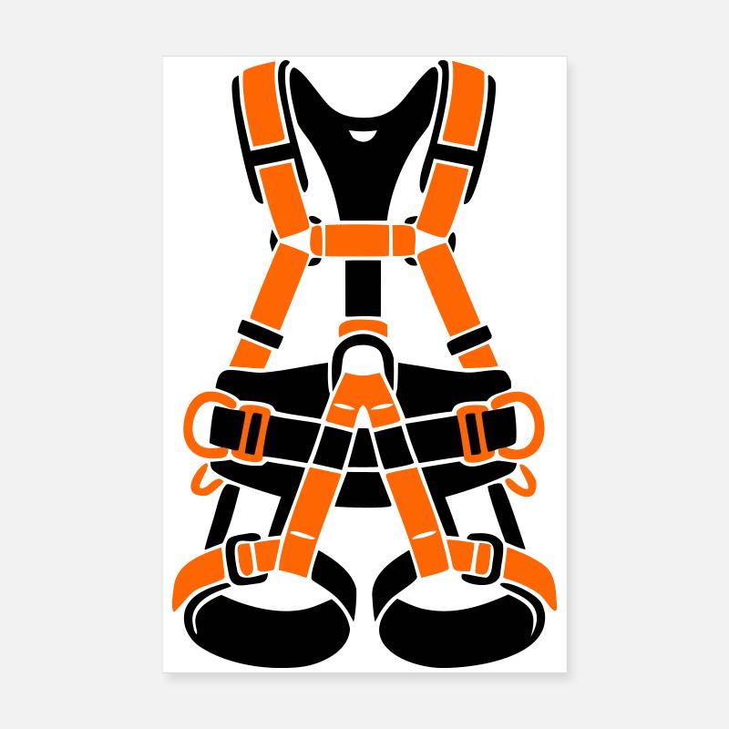 Climbing harness tree care tree climber climbing Poster 8" x 12" (20x30 cm)