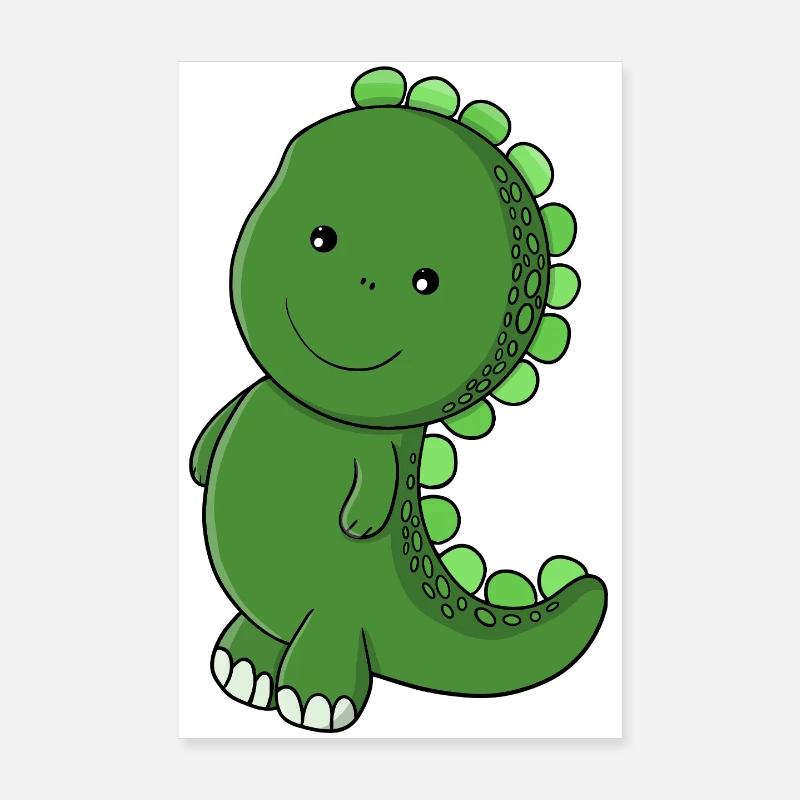 Emerald Dino Charm Poster 8" x 12" (20x30 cm)
