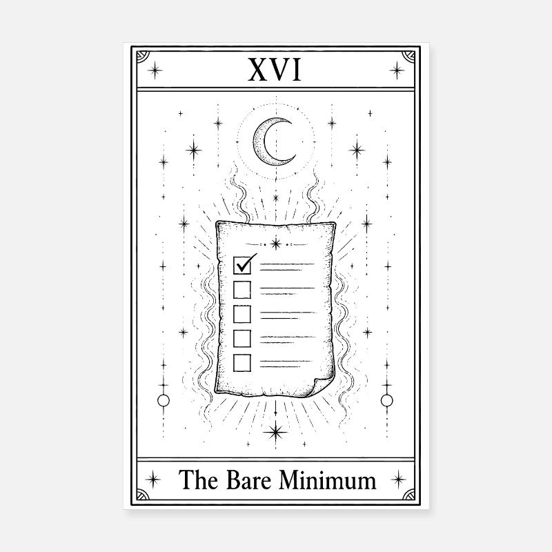 The Bare Minimum | Tarot Card Poster 8" x 12" (20x30 cm)