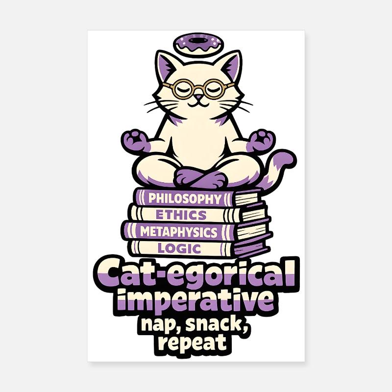 Cat Logic: Ethics & Meditation Poster 8" x 12" (20x30 cm)