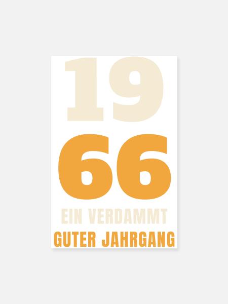 1966 Ein verdammt guter Jahrgang 60. Geburtstag - Poster 20x30 cm - Weiß - Vorne