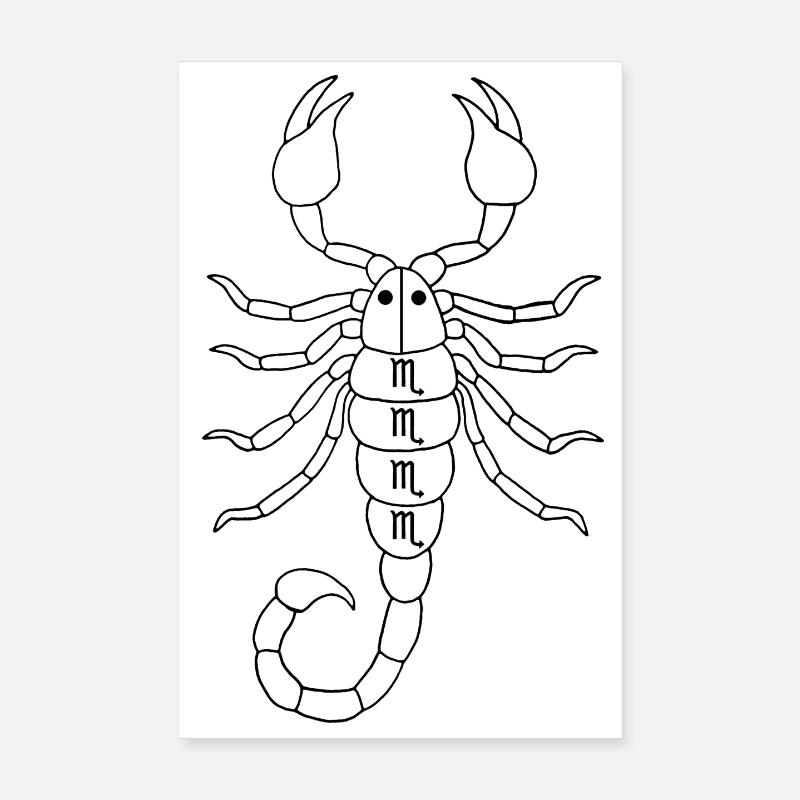 Zodiac sign: scorpion Poster 8" x 12" (20x30 cm)