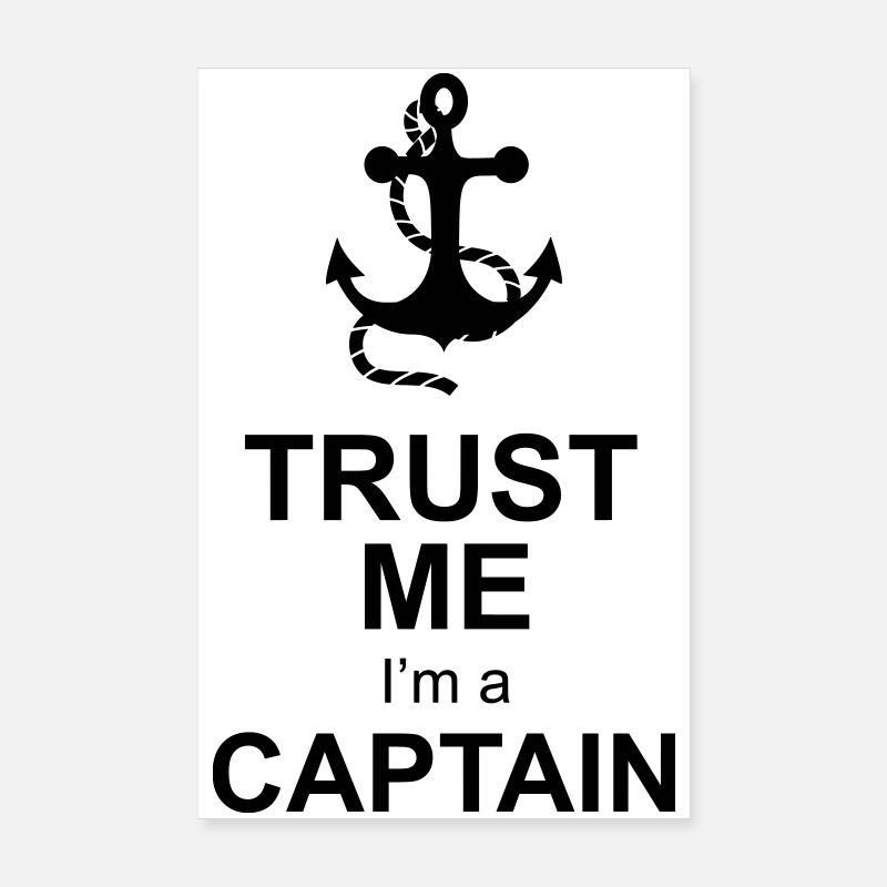 kapitän captain - Poster 20x30 cm - Weiß