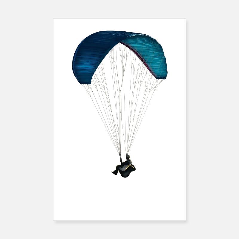 Gleitschirm - Poster 20x30 cm - Weiß