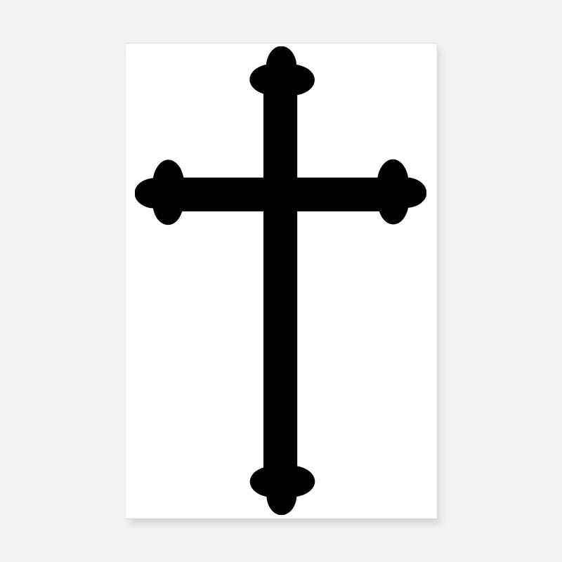 Kreuz als Schattenbild Poster 20x30 cm