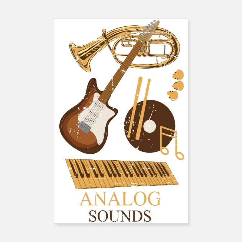 Instruments de musique analogiques Poster 20 x 30 cm