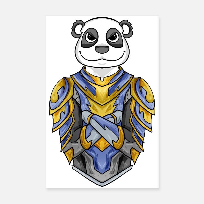 Chevalier Panda cool Poster 20 x 30 cm