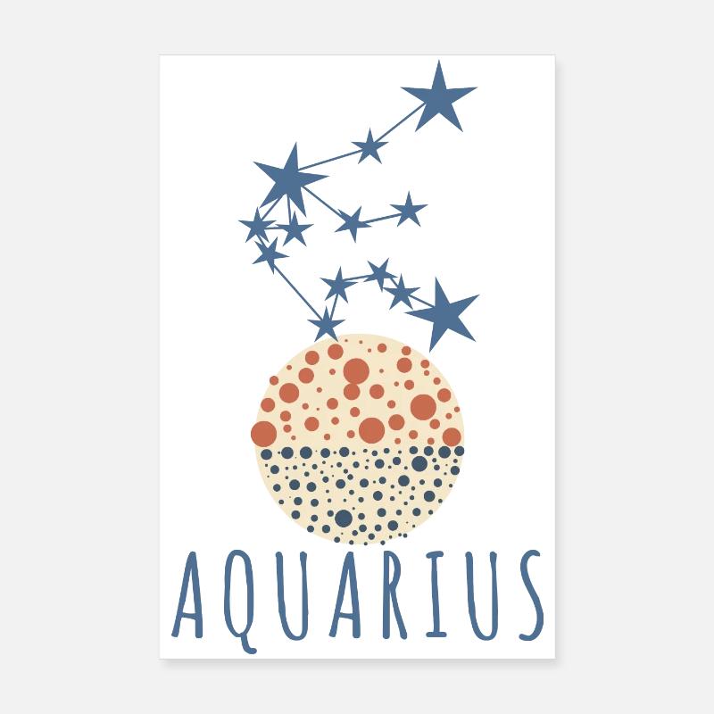 The constellation Aquarius Poster 8" x 12" (20x30 cm)