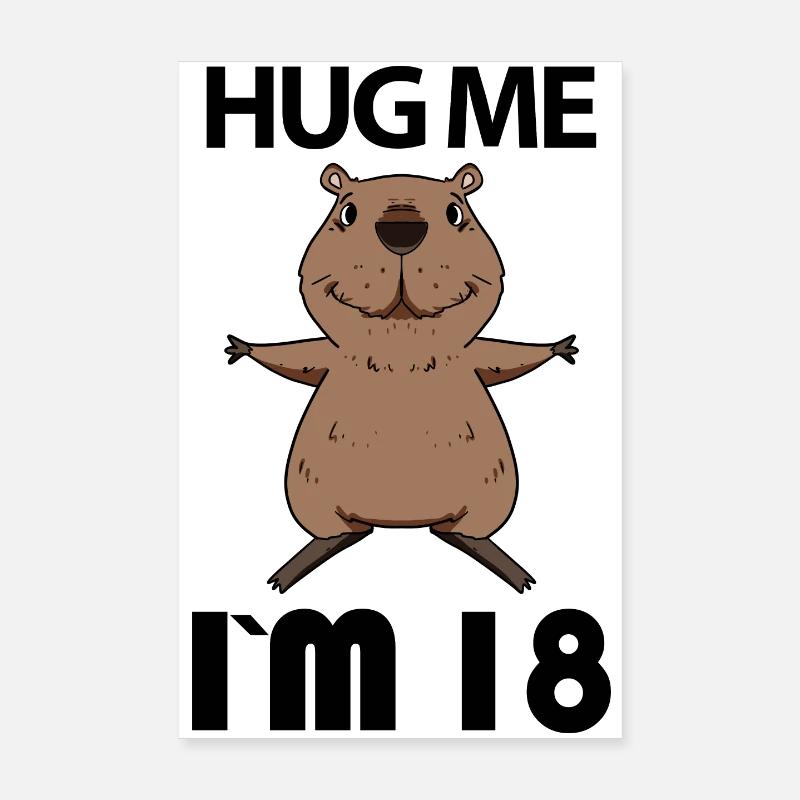 18 Anniversaire - 18 ans - Câlin - Dix-huit Poster 20 x 30 cm