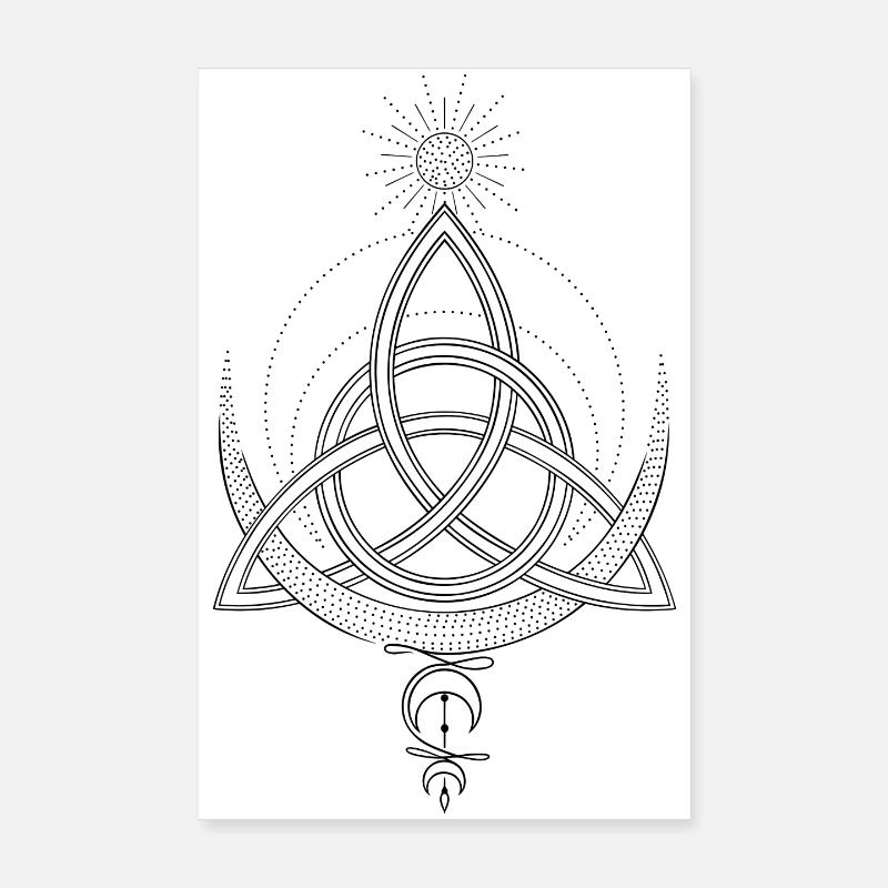 Nœud de Trinité Triqueta Triquetra Poster 20 x 30 cm