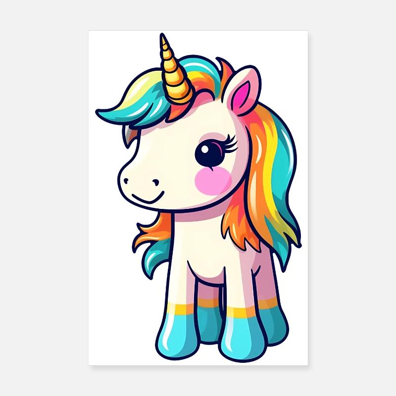 Conception de la fierté de la licorne | Licorne | Arc-en-ciel Poster 20 x 30 cm