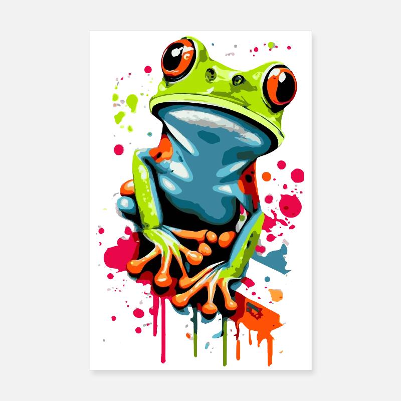 Frog - Tree Frog - Frog Prince - Croaker Poster 8" x 12" (20x30 cm)