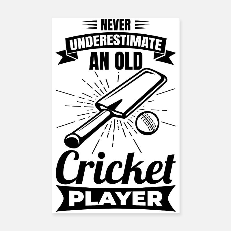 Grand-père de cricket Poster 20 x 30 cm