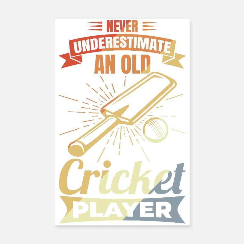 Grand-père de cricket Poster 20 x 30 cm