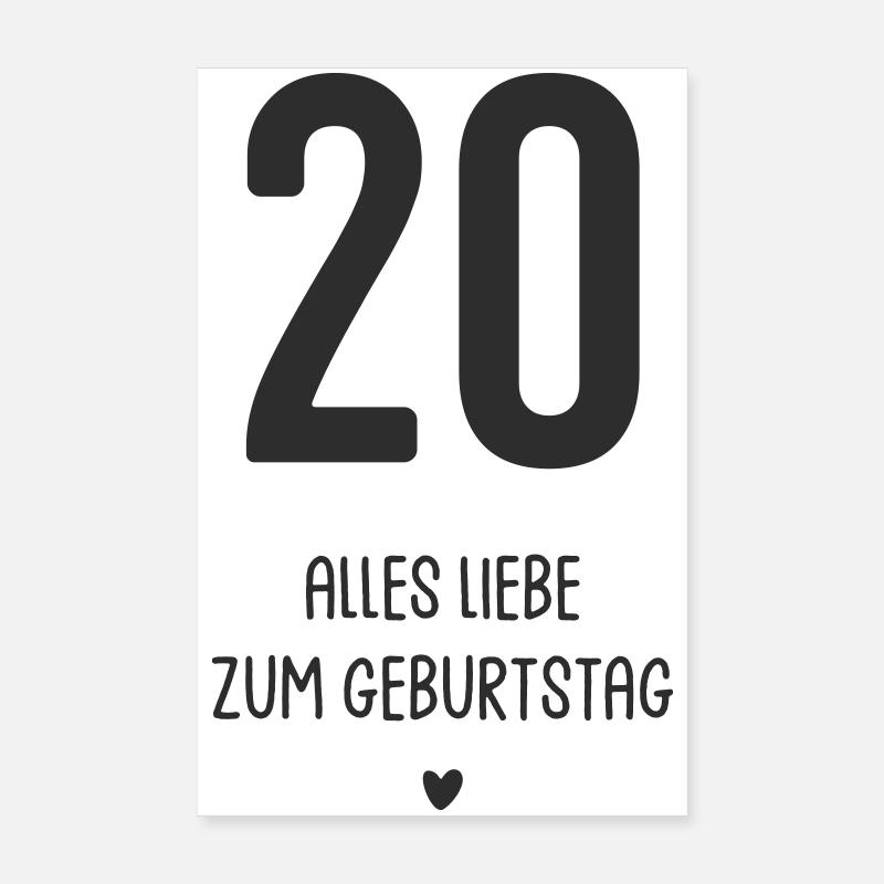 20 Alles Liebe zum Geburtstag Poster 20x30 cm