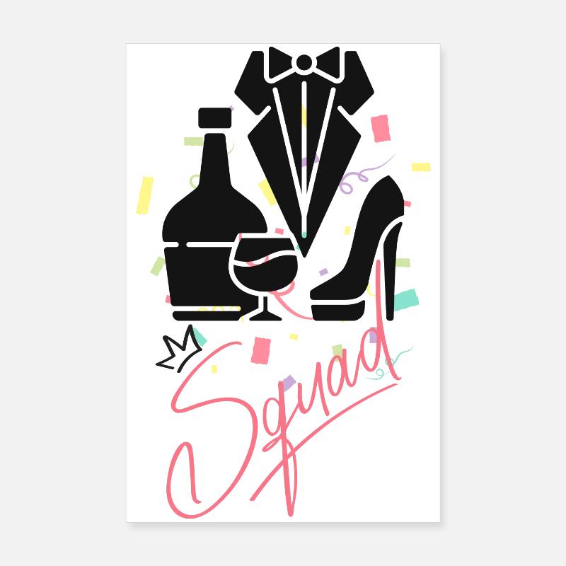 Junggesellenabschied Frauen - Design Poster 20x30 cm