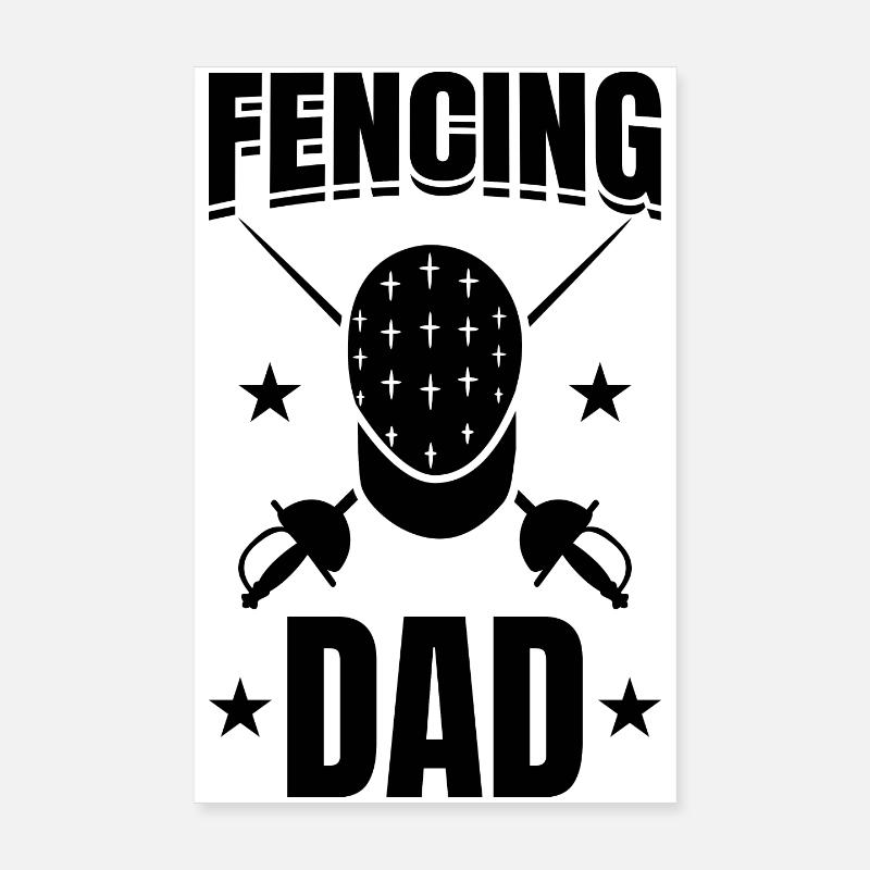 Fecht Papa Poster 20x30 cm