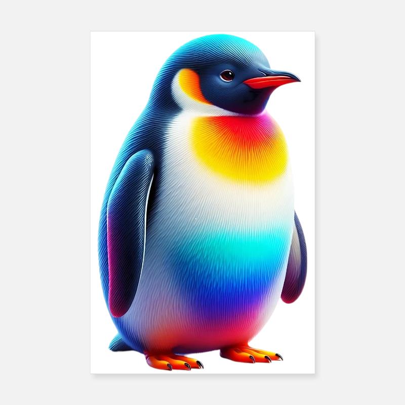Pinguin - Poster 20x30 cm - Weiß