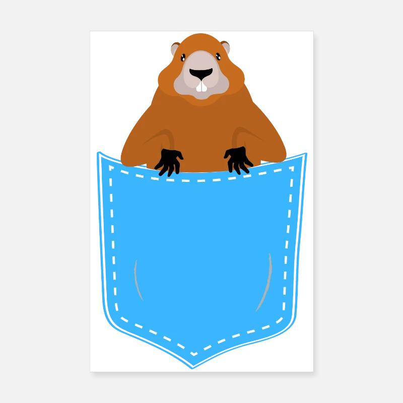 Murmeltier in der Tasche Poster 20x30 cm