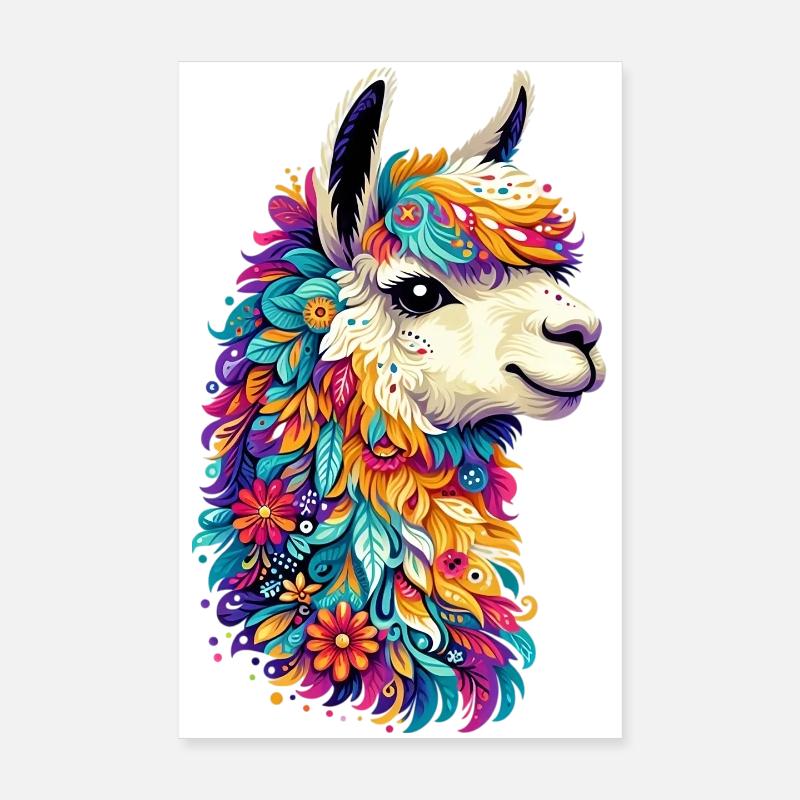 Alpaca Poster 8" x 12" (20x30 cm)