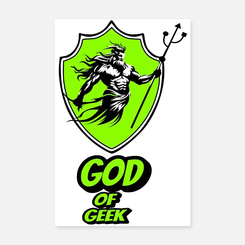 Nørdens gud Poster 20x30 cm