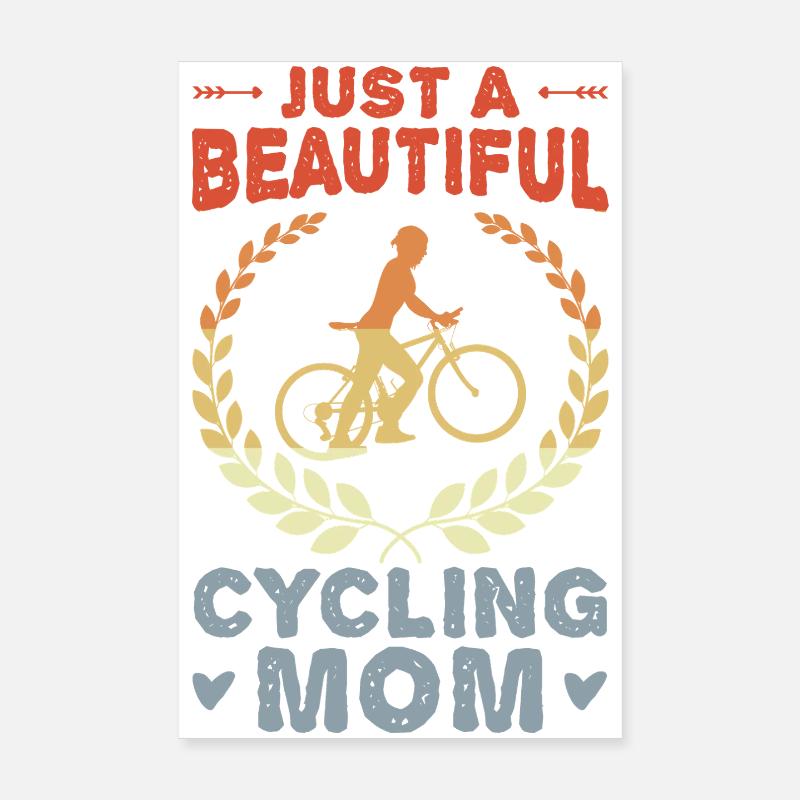 Fahrrad Mutter Poster 20x30 cm
