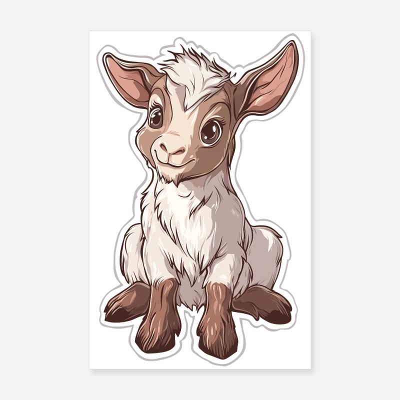 Goat Poster 8" x 12" (20x30 cm)
