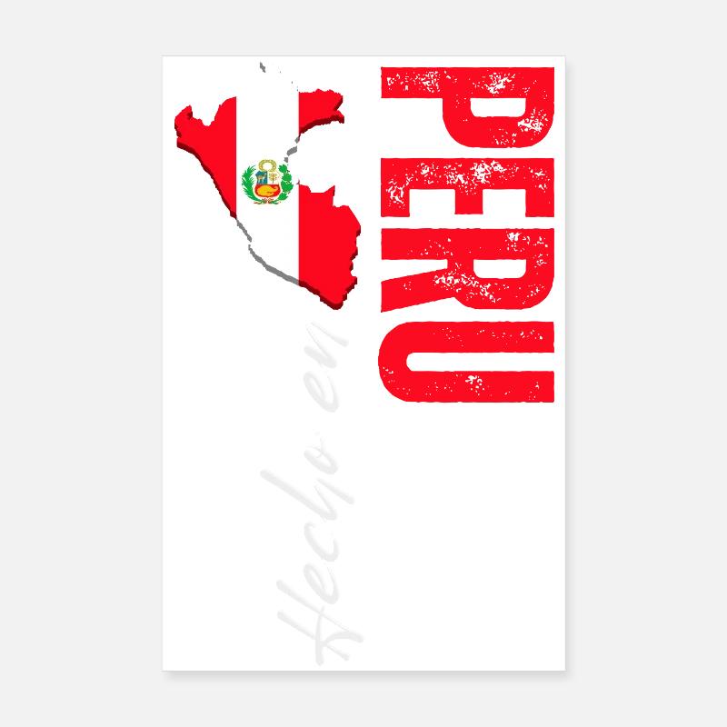 Fabriqué au Pérou, design vertical Poster 20 x 30 cm