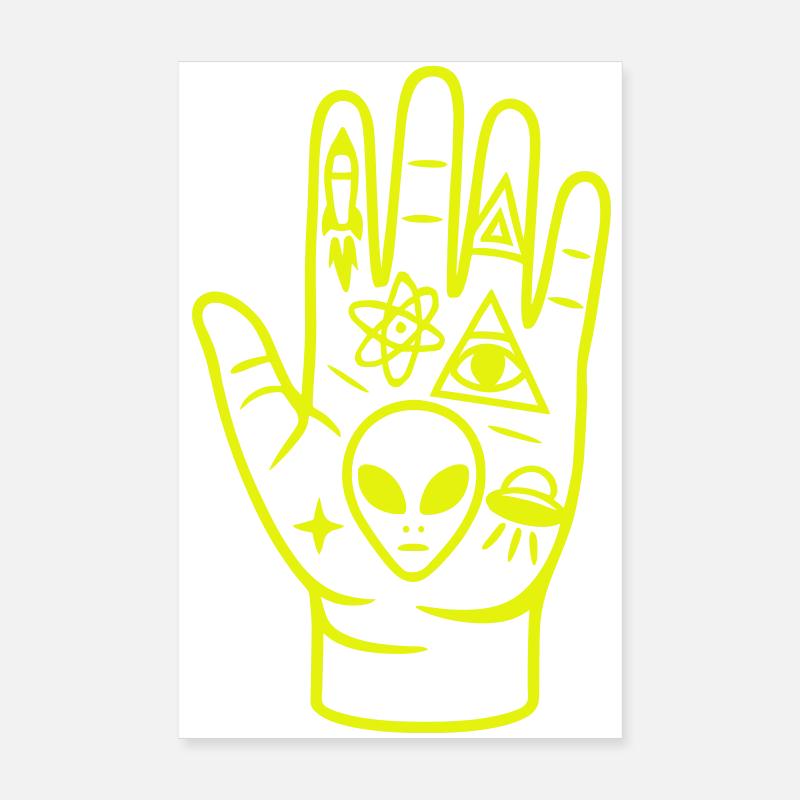 Main culte extraterrestre Poster 20 x 30 cm