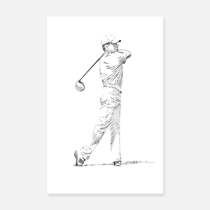 golfer Poster 8" x 12" (20x30 cm)