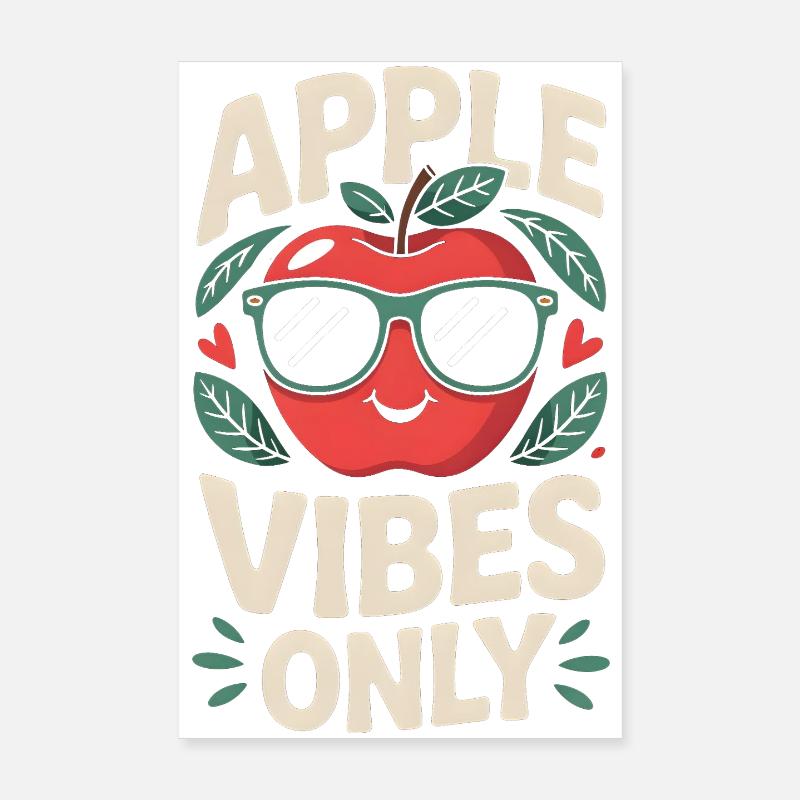 Apple Vibes Only Fall Cueillette de pommes d'automne Poster 20 x 30 cm