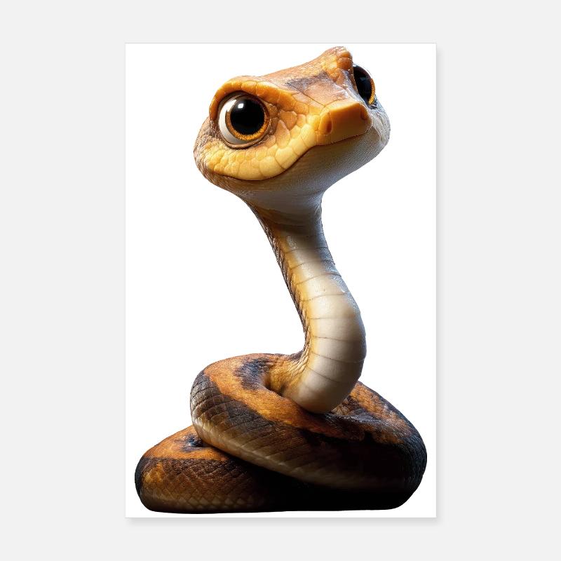 Schlange Python Kobra Klapperschlange Schlangen Poster 20x30 cm