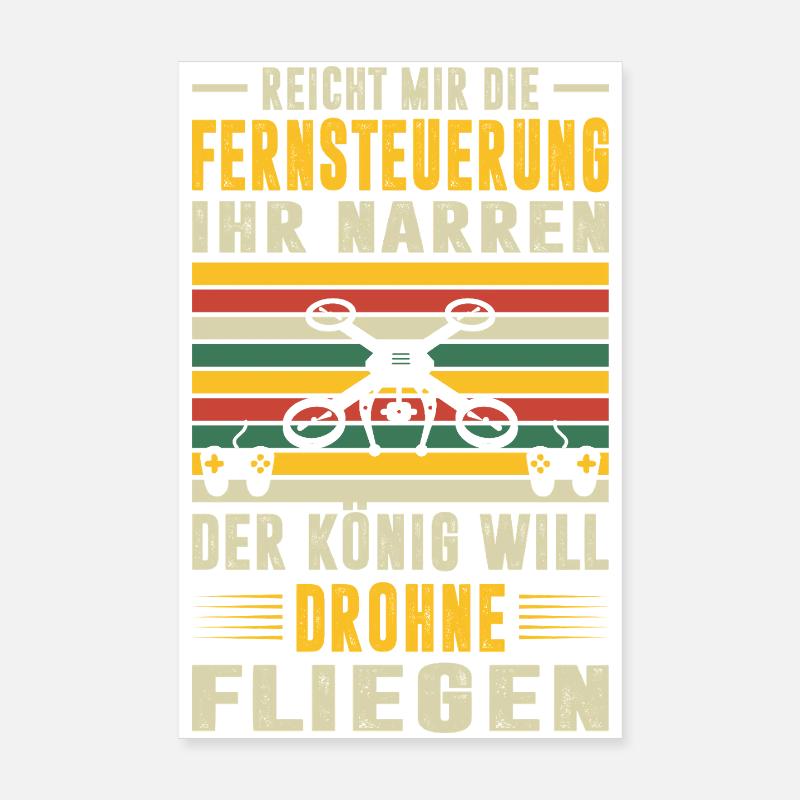 Drone Pilot Accessories Drone Pilot Drone Gift Poster 8" x 12" (20x30 cm)