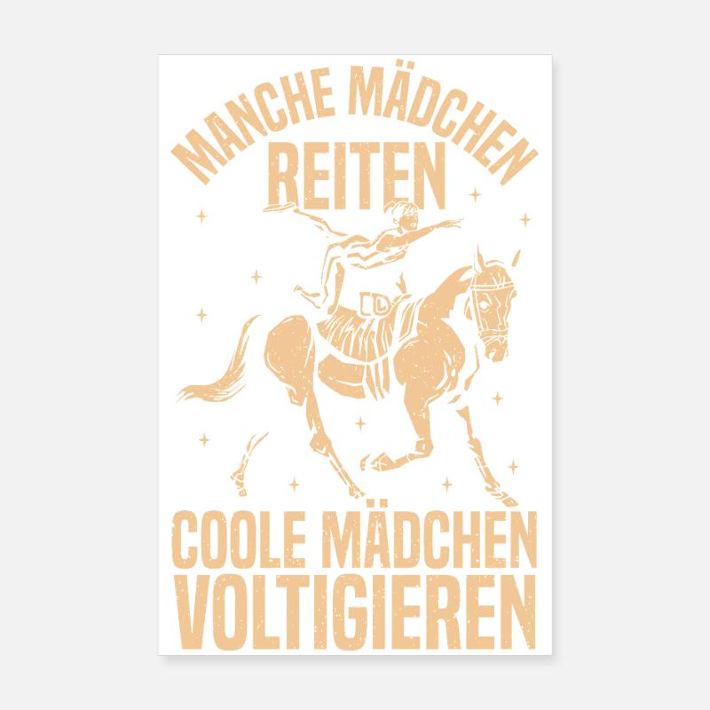 fille cool voltige équitation Poster 20 x 30 cm