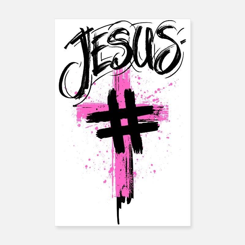 Hashtag Jésus Poster 20 x 30 cm