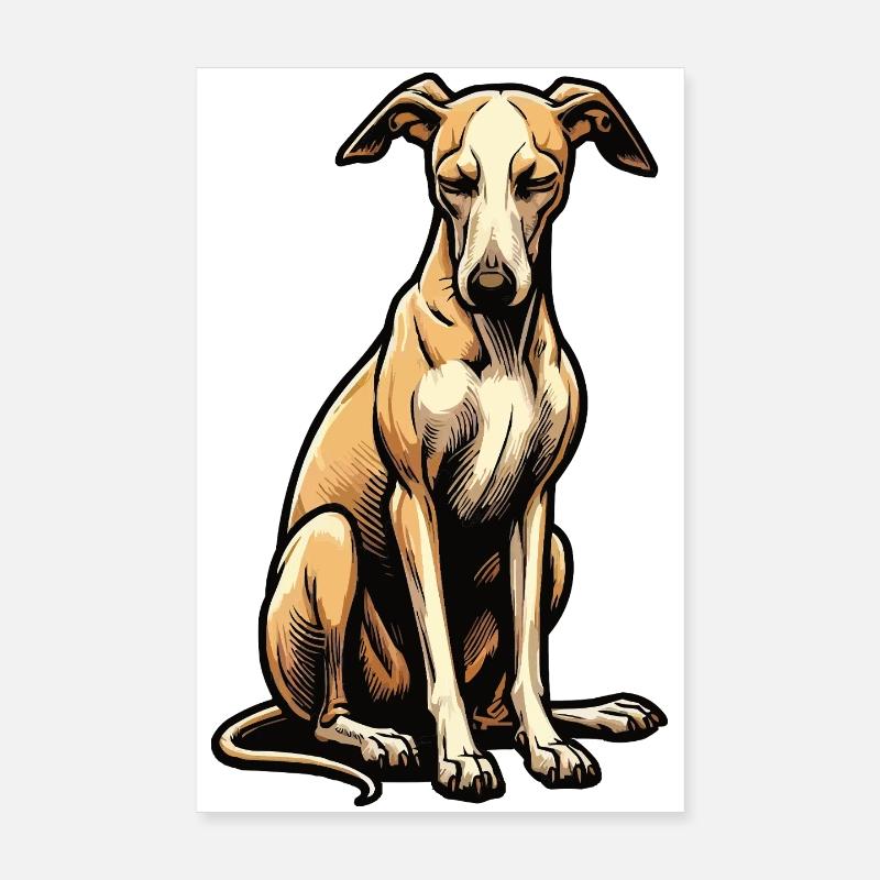 Whippet Greyhound Whippets Greyhound Owner Poster 8" x 12" (20x30 cm)