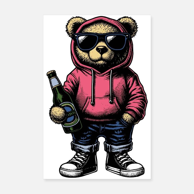 Cool Bear Poster 20x30 cm