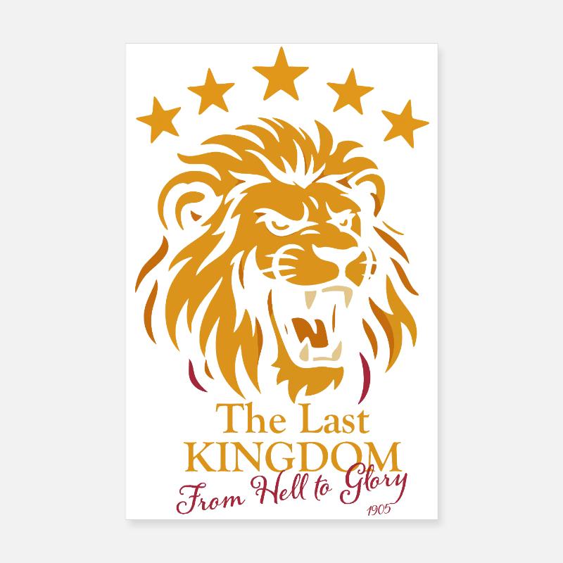 Le Lion du Dernier Royaume de l’Enfer à la Gloire - Poster 20 x 30 cm - blanc